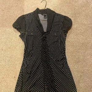 Short sleeve polka dot blouse